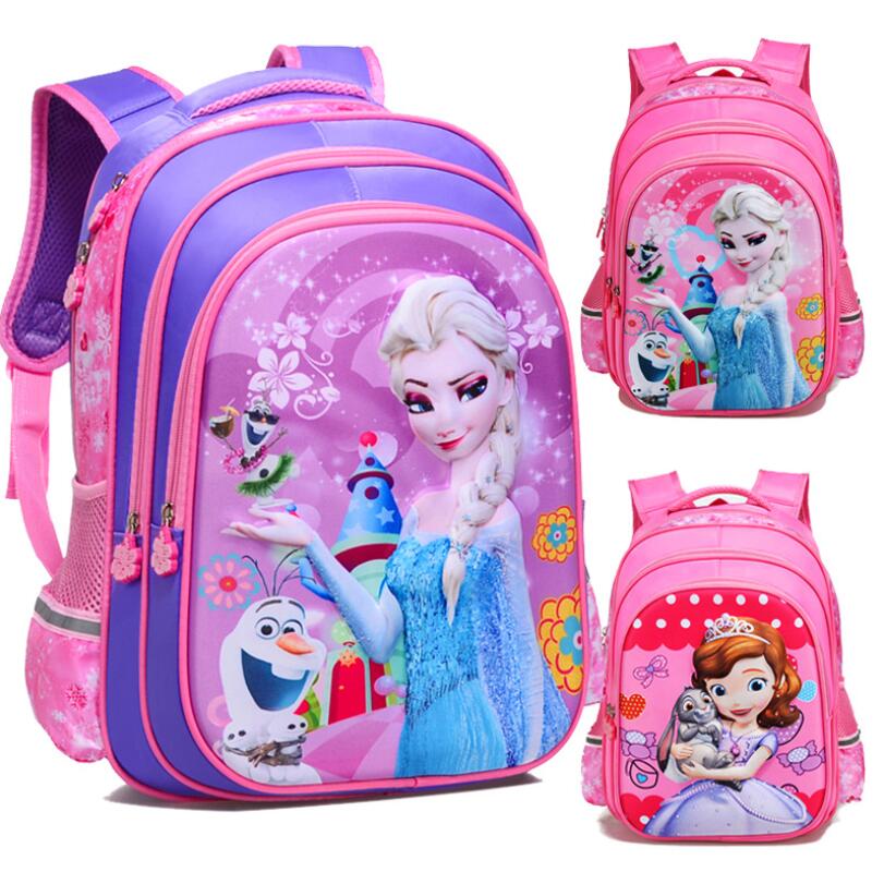 New kids cartoon Elsa Anna schoolbag girls princess ..